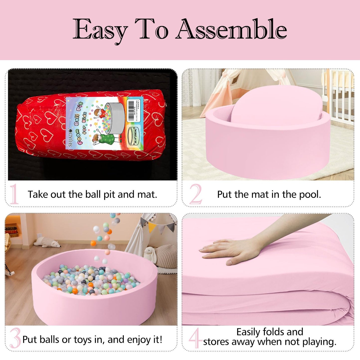 Foam Ball Pit, 35.4"x 11.8" Ball Pits for Toddlers, Soft Round Kiddie Baby Playpen Ball Pool for Kids, Ideal Gift for Babies Indoor and Outdoor Game, Grey, (Balls not Included) Nirvana Guru