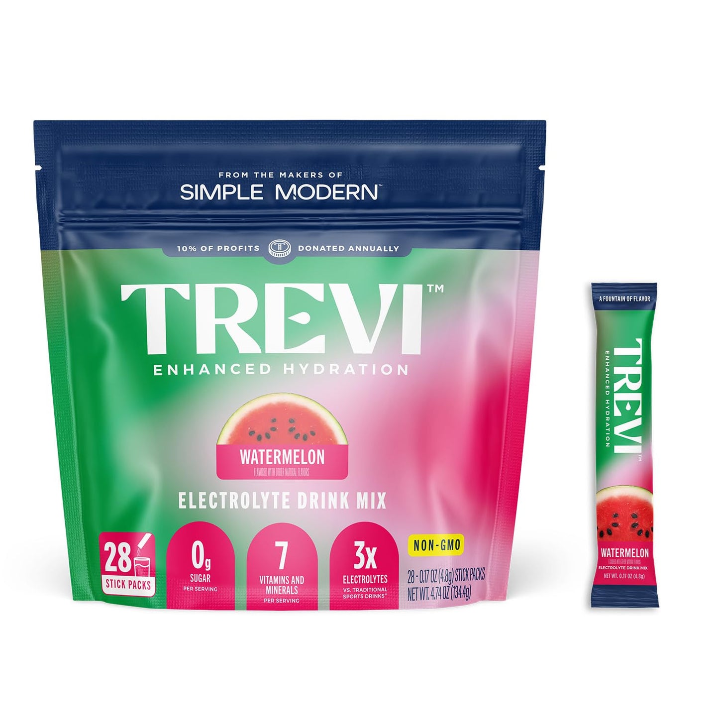 TREVI™ Sugar Free Electrolytes - Drink Mix Hydration Powder Packets - 28 Count - Variety Pack 1