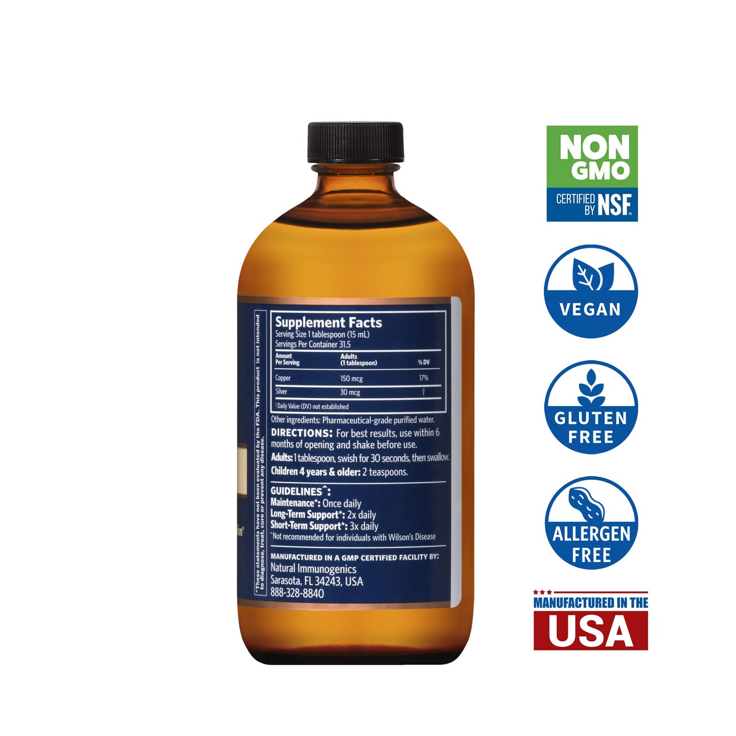 Sovereign Copper Bio-Active Copper Hydrosol, 8oz Nirvana Guru