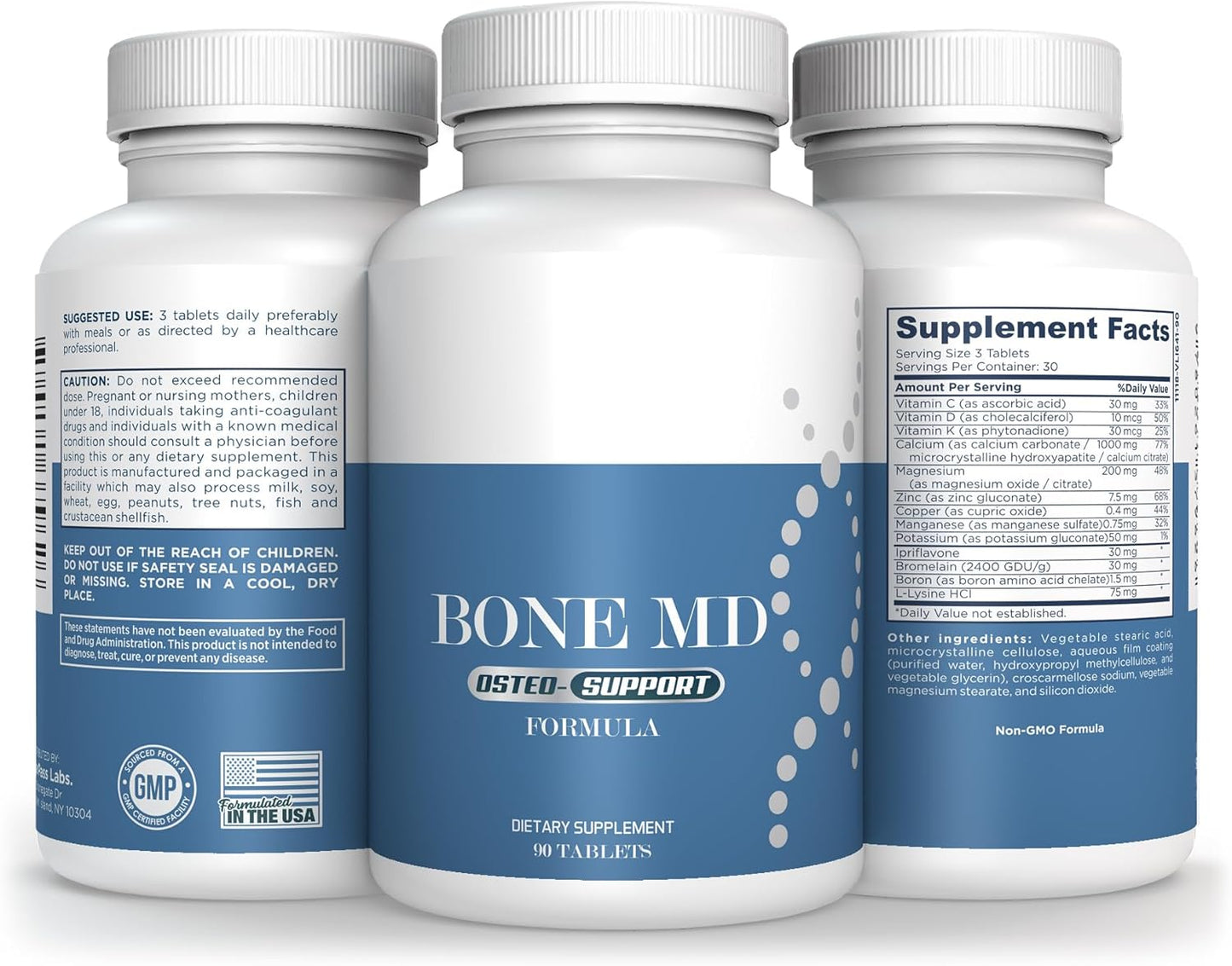 Bone MD Osteo Strength Ultimate Health Support | Supplement for Women and Men | Promote Density 90 Tablets Nirvana Guru