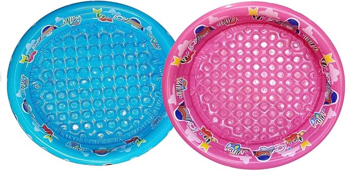3 Rings Kiddie Pool for Toddler, 48”X12”,Kids Swimming Pool, Inflatable Baby Ball Pit Pool, Small Infant Pool (Blue) nirvanaguru