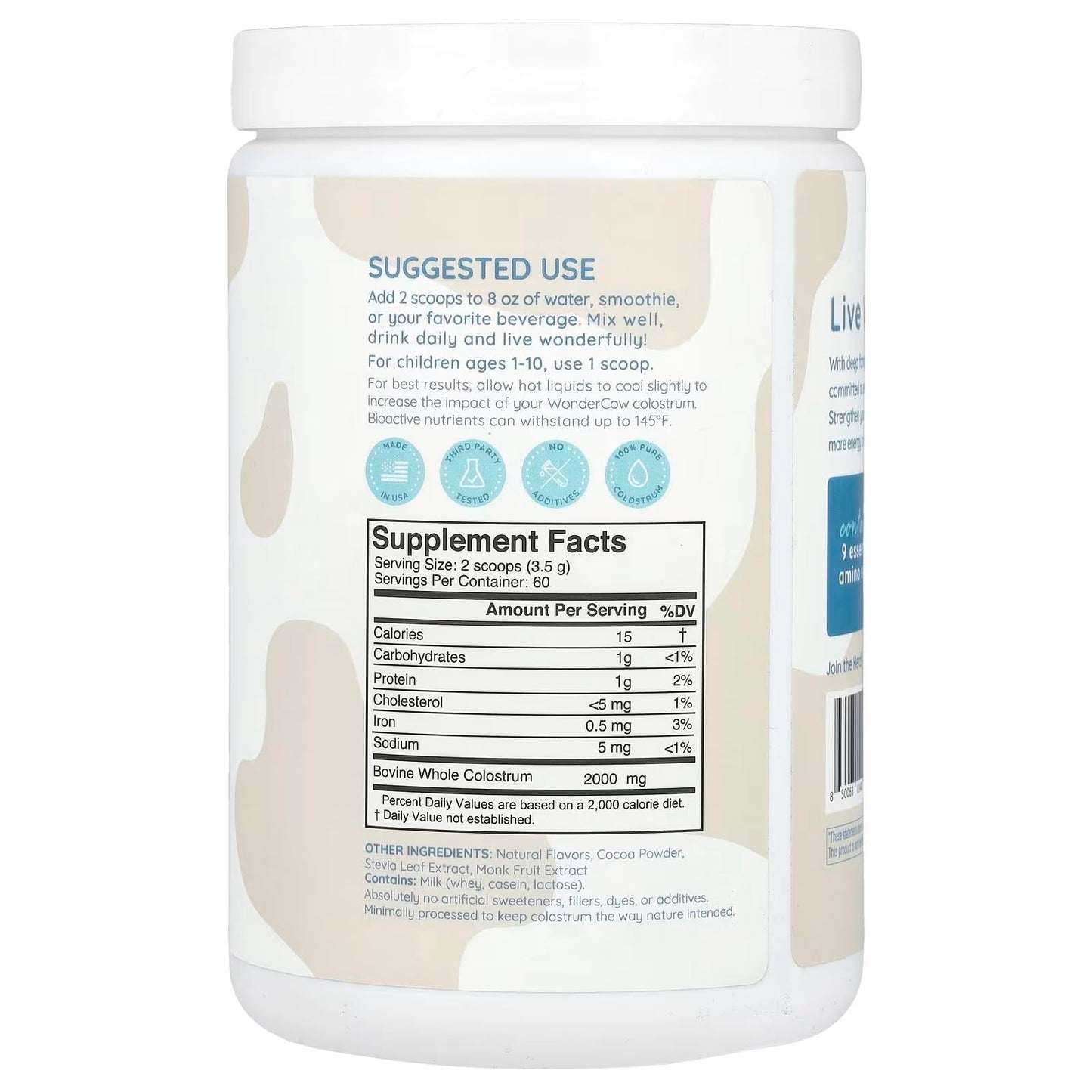 Colostrum Supplement Powder for Gut Health, Immune Support, Muscle Recovery & Wellness | Natural IgG Pure Whole Bovine Colostrum Superfood, Unflavored, 60 Servings Nirvana Guru