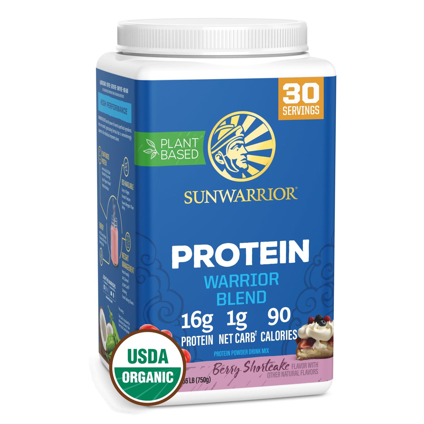 Organic Plant Based Protein Powder | Vegan Organic Protein Powder Vanilla Flavored with BCAA Amino Acids & Hemp Seed Pea Blend | Non-GMO Soy Dairy Filler & Gluten Free (Vanilla, 32 Servings) - Nirvana Guru