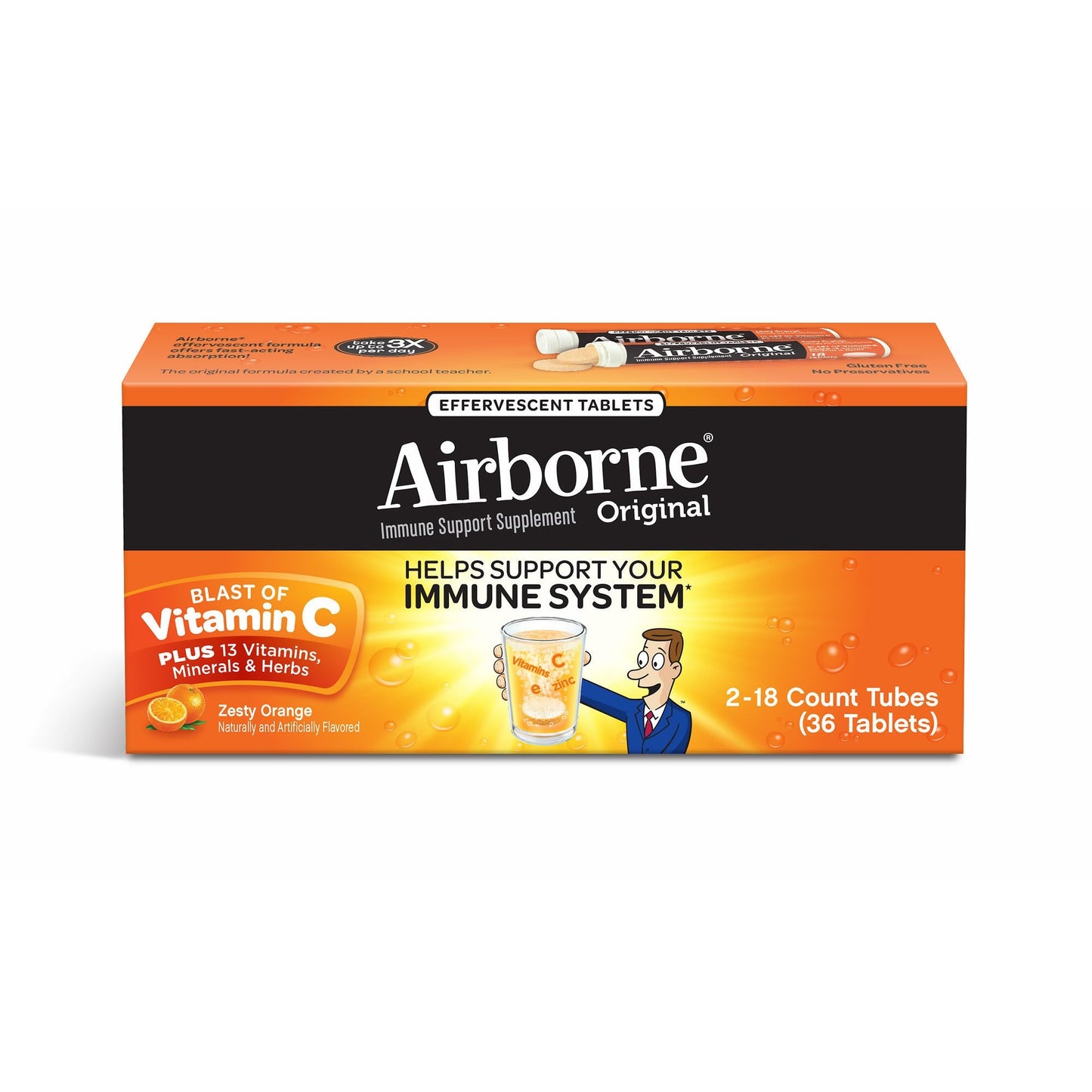 Airborne Immune Support Supplement Effervescent Tablets, 2 pk./18 ct. Nirvana Guru