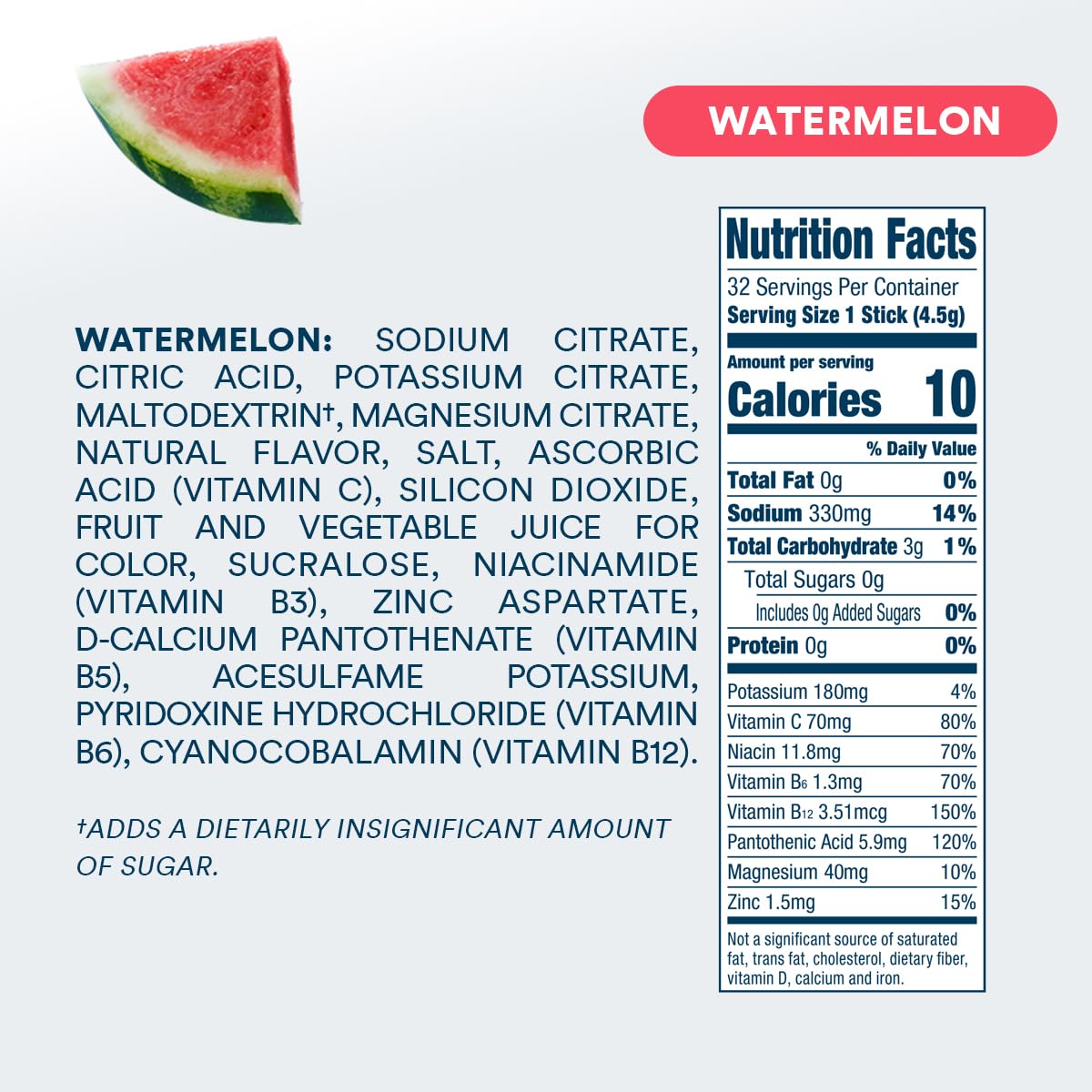 DripDrop Sugar Free Hydration Packets - Zero Classic Variety Pack - Single Serve Electrolytes Powder Drink Mix - Lemon Lime, Watermelon, Peach, Passion Fruit - Non-GMO, Gluten Free, Vegan - 32 Sticks