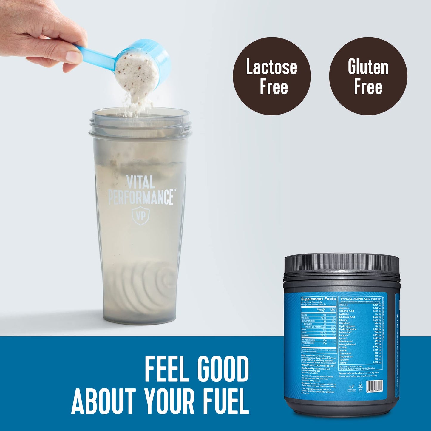 Vital Proteins Performance Powder, Collagen Peptides & Protein Isolate Powder, NSF Certified for Sport, Chocolate, 1.72lb - Nirvana Guru