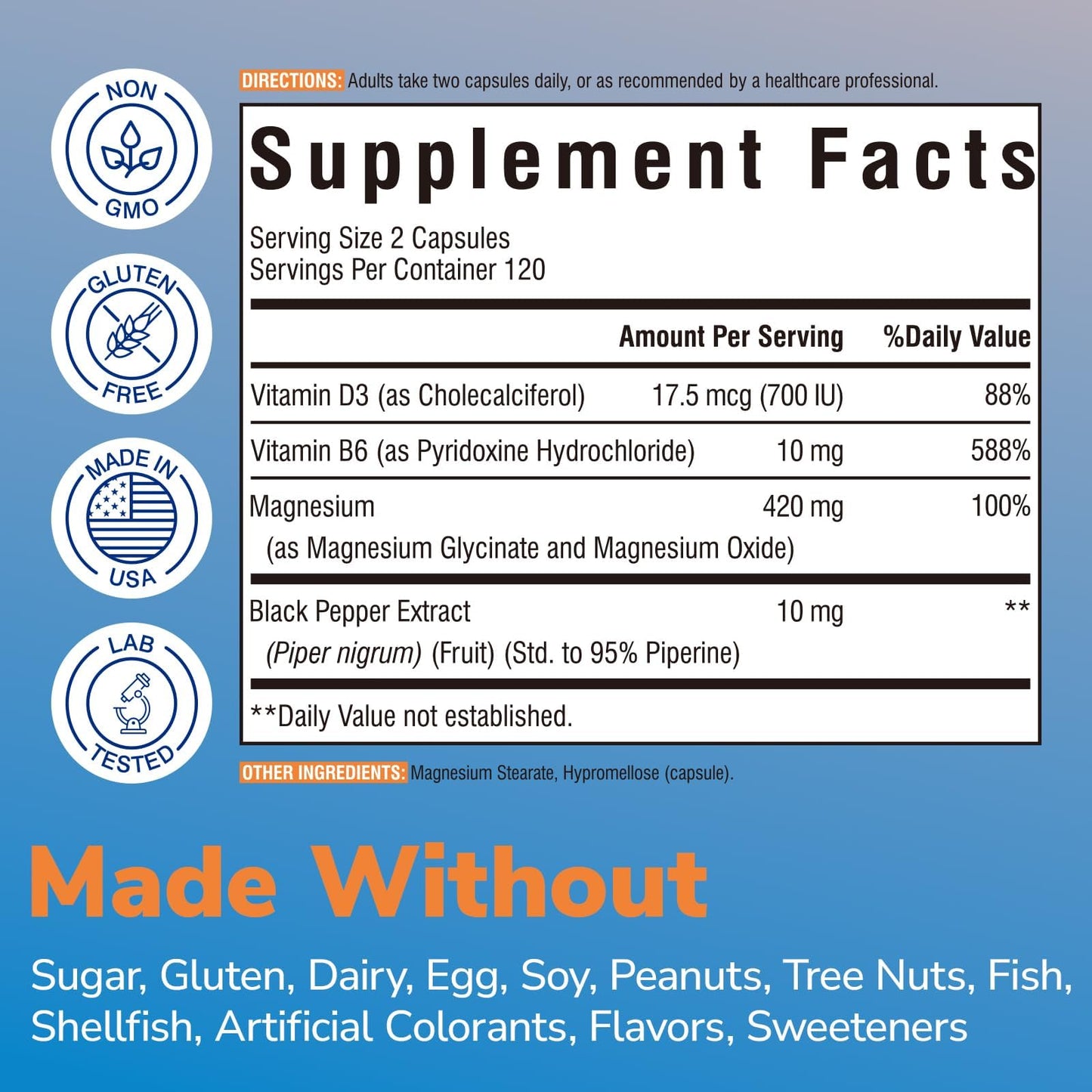 10 in 1 Magnesium Complex, 420mg Elemental Magnesium | Ultra Strength, Max Absorption | Chelated Magnesium Supplement for Sleep, Nerves & Heart Health | Non-GMO, 120 Vegan Capsules Nirvana Guru