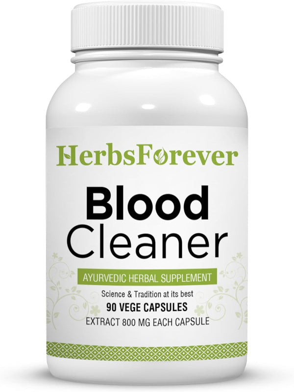 Blood Cleaner Capsules | Ayurvedic Herbal Supplement for Blood Purity | Skin Health Support, 90 Veg Capsules, 800 mg Each | Natural Wellness Formula Nirvana Guru