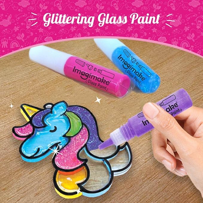 Imagimake Window Art Princess | Suncatcher Kit | Arts and Crafts for Kids Ages 8-12 | Girls Toys Age 6-8 | Unicorn Gifts for Girls Age 6-8 | 5 Year Old Girl Gift | 8 Year Old Girl Birthday Gift nirvanaguru