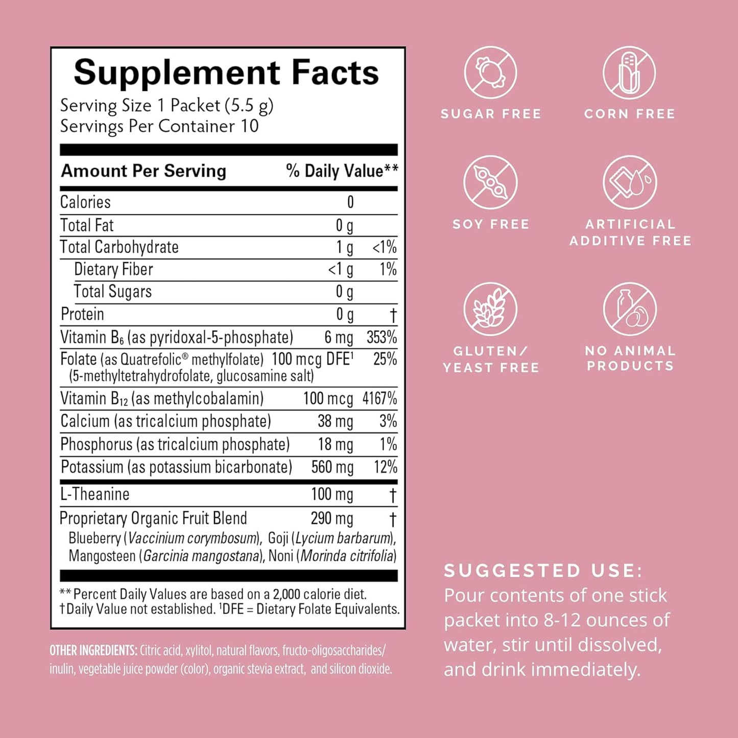 BRAINMD Dr Amen Brain Boost On The Go - 10 Packets, Berry Flavor - Nootropic Drink Powder, Promotes Focus, Clarity & Mental Energy - Caffeine Free, Gluten Free - 10 Servings Nirvana Guru