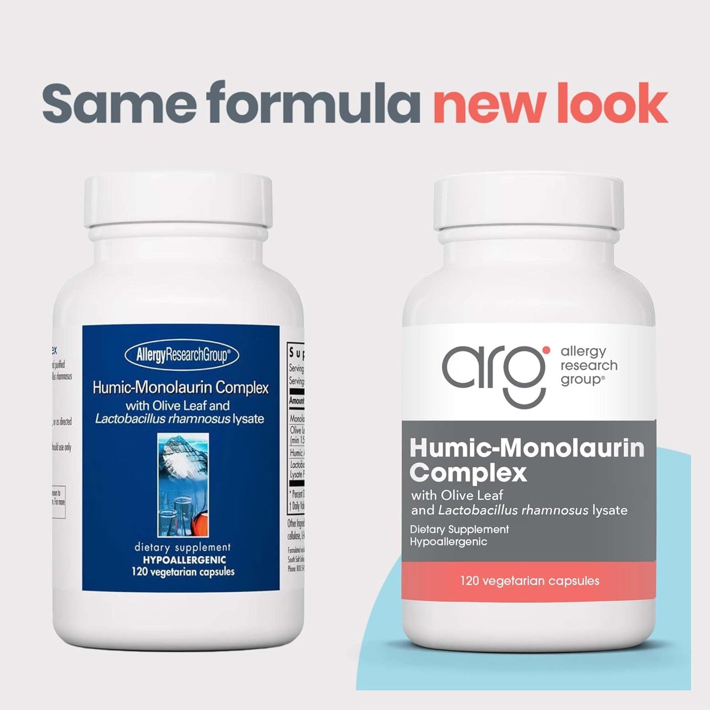 Allergy Research Group Humic-Monolaurin Complex - Immune System Support, Humic Acid Supplements, with Olive Leaf, Vegetarian Capsules - 120 Count Nirvana Guru