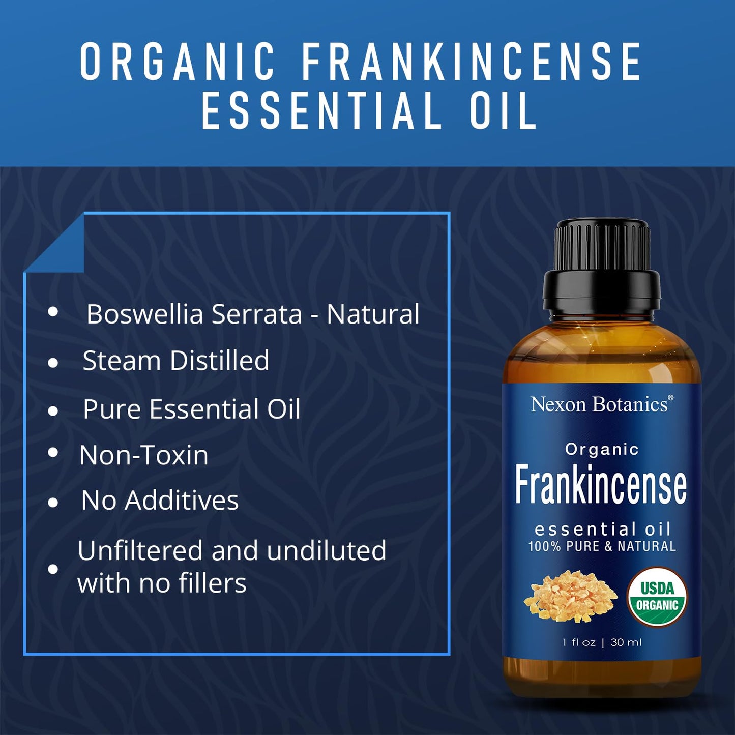 Organic Lavender Essential Oil 30 ml - Pure Natural Oils for Diffuser, Aromatherapy, Skin & Hair Care - Aceite De Lavanda Orgánico - Nexon Botanics - Nirvana Guru