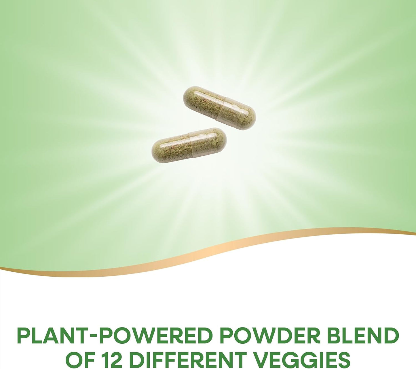 Nature's Way Garden Veggies, Veggie Powder Blend, 900 mg per 2-Capsule Serving, 60 Vegan Capsules (Packaging May Vary) - Nirvana Guru