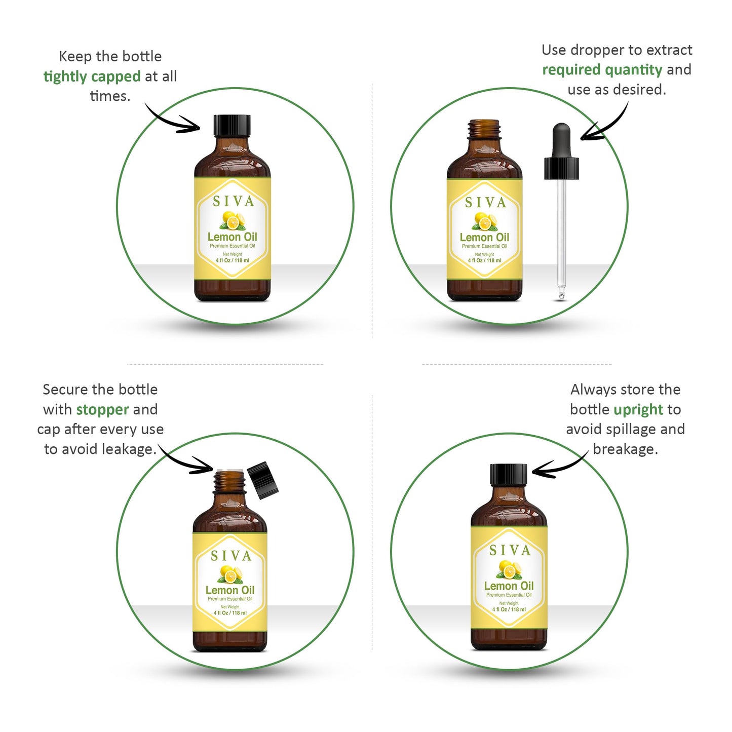 SIVA Lavender Essential Oil - 4 Fl Oz – Natural Lavender Oil - for Diffuser, Face, Skin Care, Aromatherapy, Hair Care, Scalp and Body Massage - with Dropper - Nirvana Guru