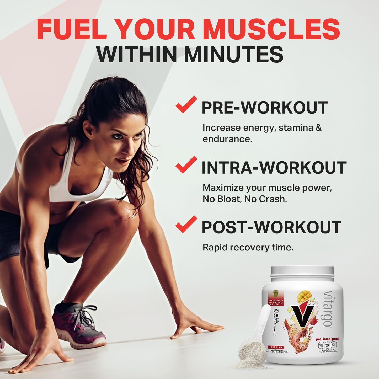 Vitargo Carbohydrate Powder, 2X Faster Absorbing, 4.4 LB Plain, Pre, Intra & Post, Sugar-Free Complex Carb Powder for Recovery, Endurance & Muscle Gain, Made in USA Nirvana Guru