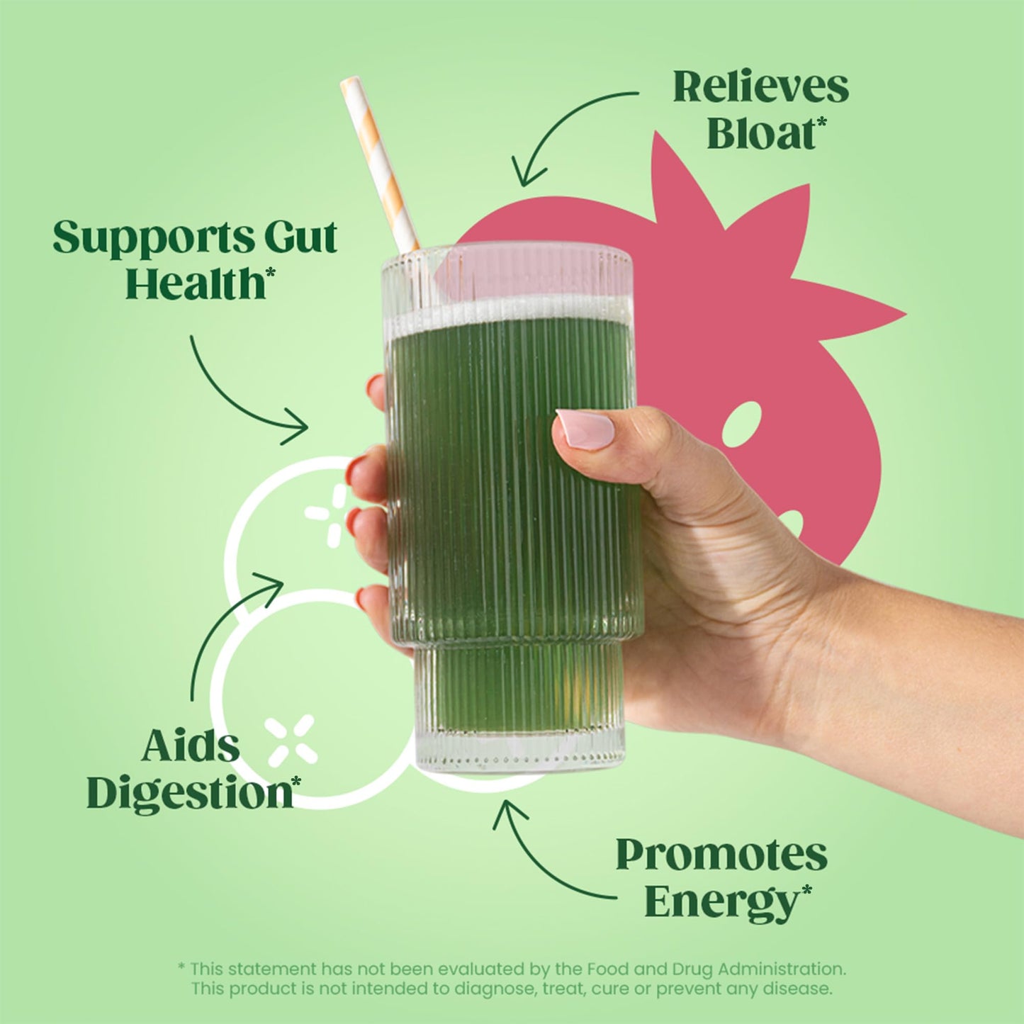 Bloom Nutrition Greens and Superfoods Powder for Digestive Health, Greens Powder, Digestive Enzymes, Probiotics, Spirulina, Chlorella for Bloating & Gut Support, Green Juice, 30 SVG, Strawberry Kiwi