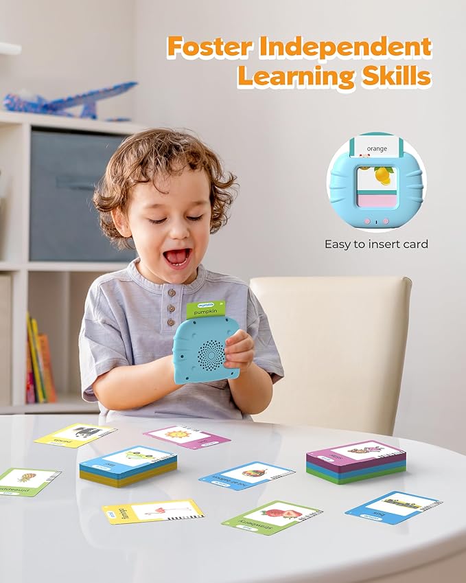 510 Words, Talking Flash Cards for Toddler 1 2 3 4 Year Olds, Language Learning Tools, Pocket Speech Therapy Tools, Autism Aids, Montessori Tools with 31 Themes, Children's Sensory Educational Tools nirvanaguru