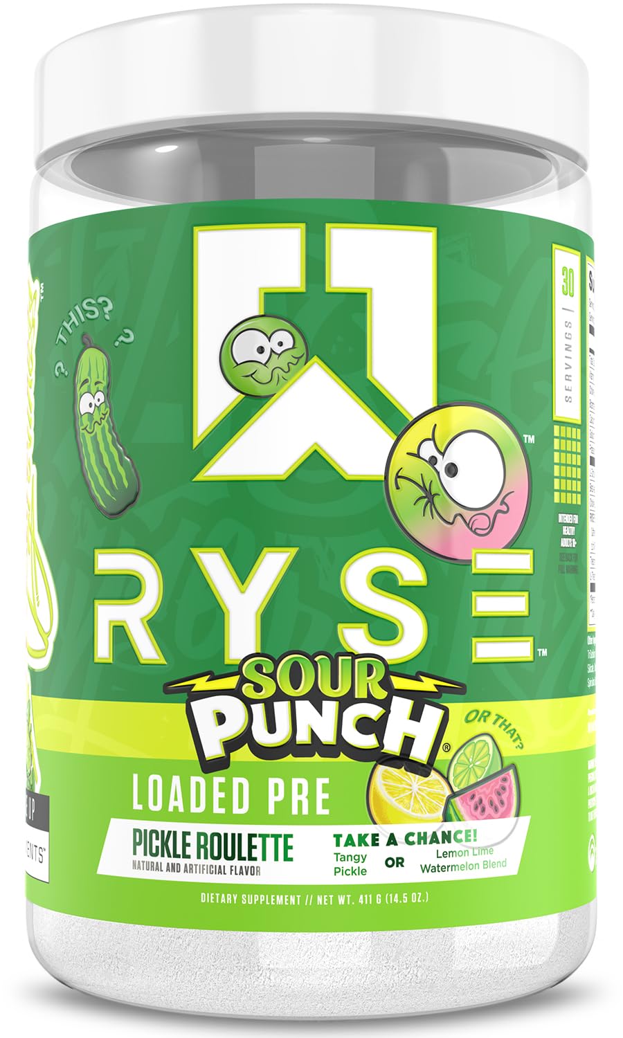 RYSE Loaded Pre Workout Powder - Ring Pop Cherry - Daily Pre-Workout for Men & Women with 325mg Caffeine, Beta Alanine, and Citrulline for Pump, Focus, and Energy - 30 Servings Nirvana Guru
