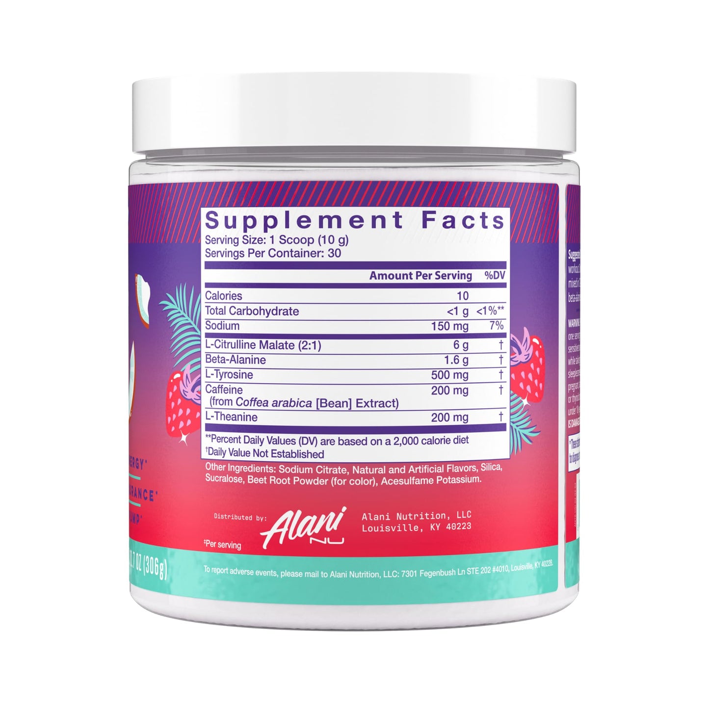Alani Nu Pre Workout Powder Hawaiian Shaved ICE, Amino Energy Boost, Endurance Supplement, Sugar Free, 200mg Caffeine, L-Theanine, Beta-Alanine, L-Citrulline, 30 Servings Nirvana Guru