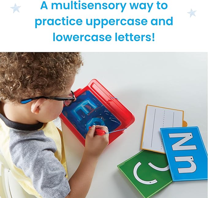 hand2mind Letter Tracing Sensory Pad, Reusable Handwriting Practice for Kids 3-5, Learn to Write, Letter Tracing Board, Toddler Writing Practice, Montessori Alphabet Toys, Preschool Learning Toys nirvanaguru