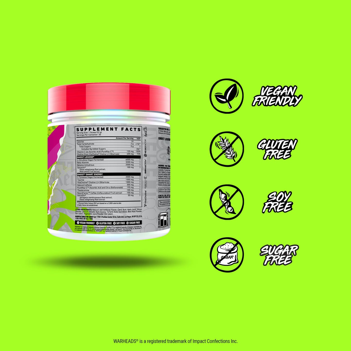 GHOST Legend Pre-Workout Powder, Blue Raspberry - 30 Servings – Pre-Workout for Men & Women with Choline, L-Citrulline, & Beta Alanine for Energy & Focus Nirvana Guru