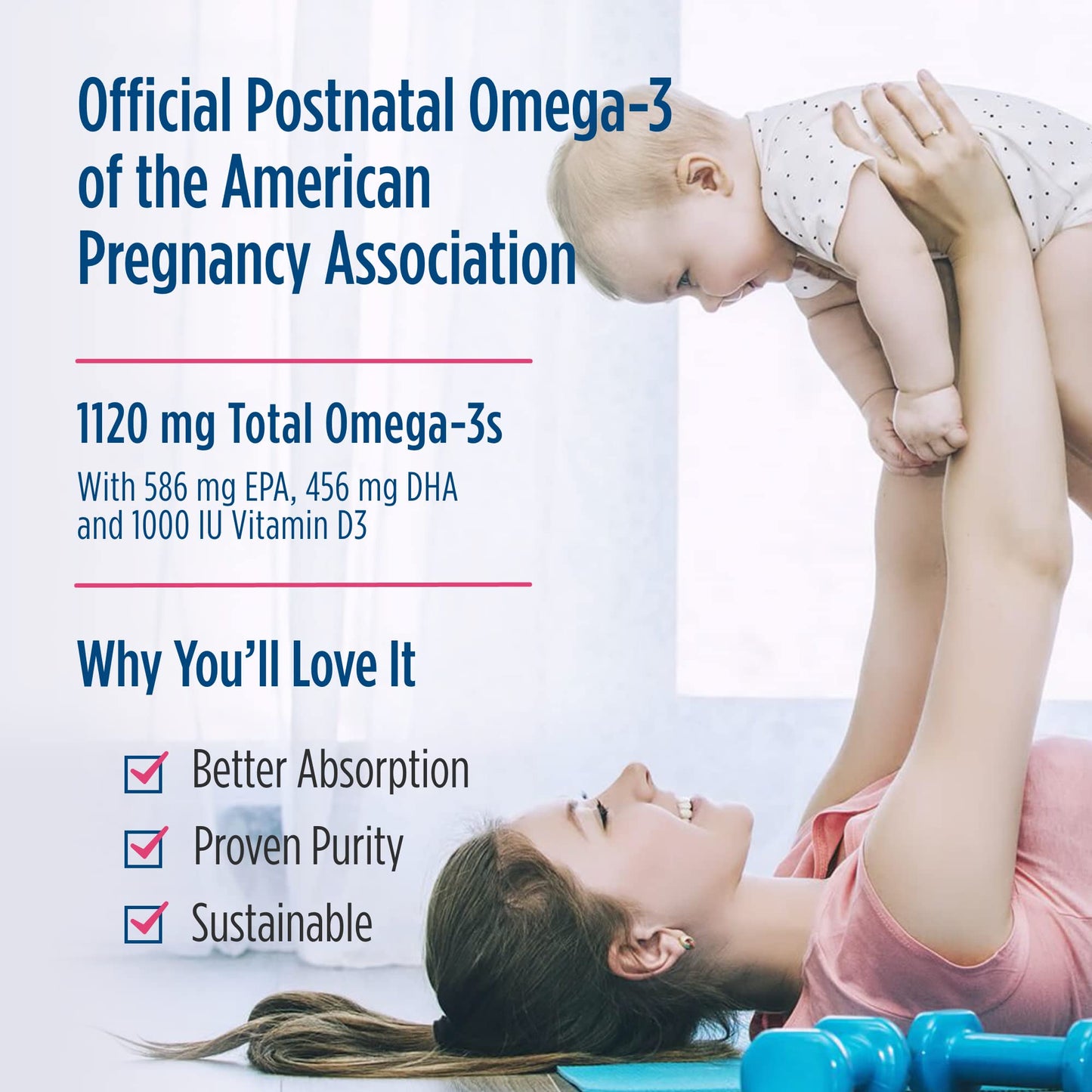 Nordic Naturals Postnatal Omega-3, Lemon - 60 Soft Gels - 1120 Total Omega-3 + 1000 IU Vitamin D3 - Formulated for New Moms; Supports Optimal Wellness, Positive Mood, Healthy Metabolism - 30 Servings - Nirvana Guru