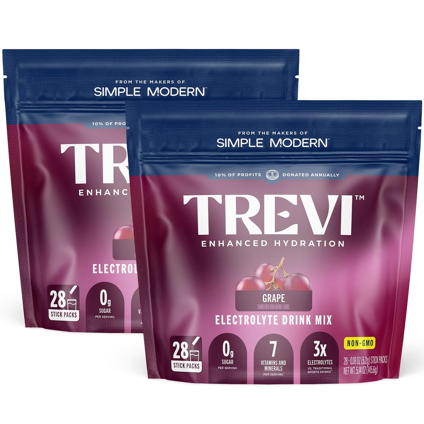 TREVI™ Sugar Free Electrolytes - Drink Mix Hydration Powder Packets - 28 Count - Variety Pack 1