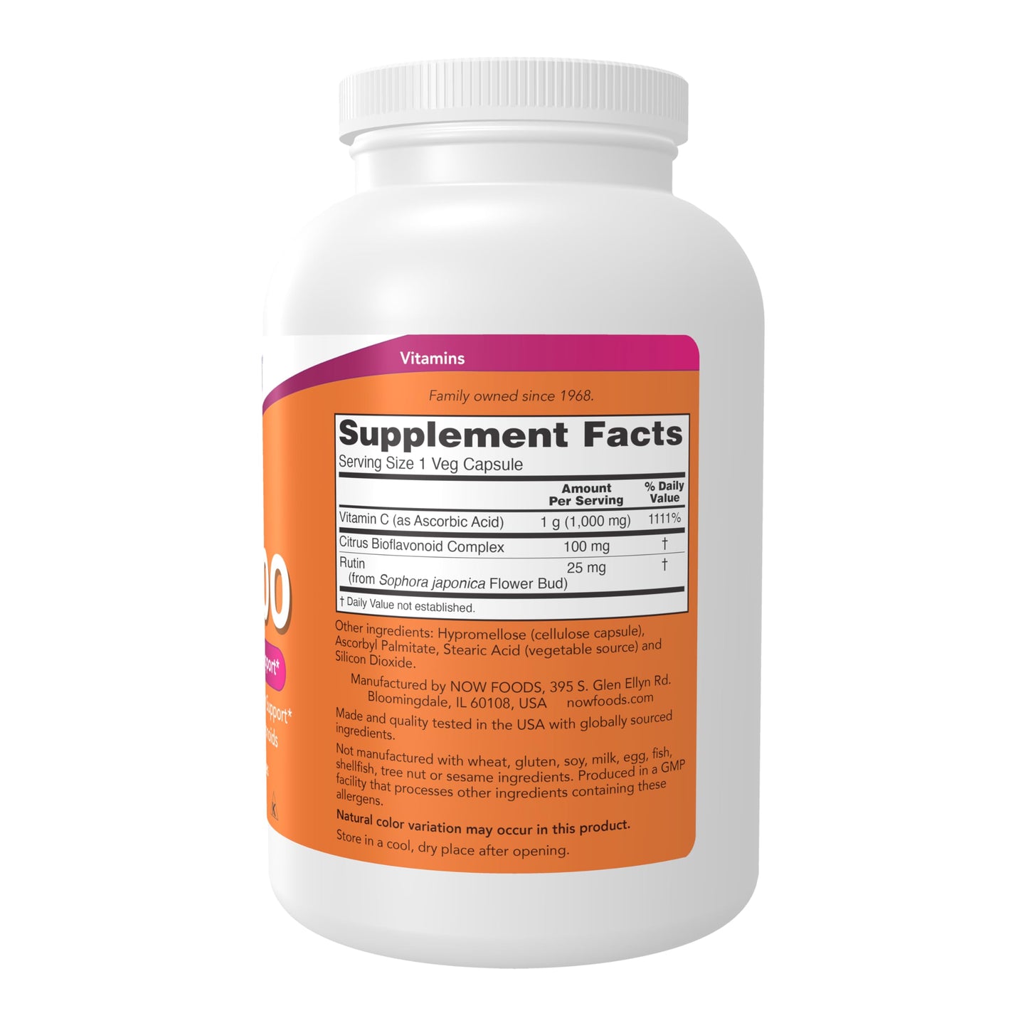 NOW Foods Supplements, Vitamin C-1,000 with 100 mg of Bioflavonoids, Antioxidant protection*, 100 Veg Capsules - Nirvana Guru