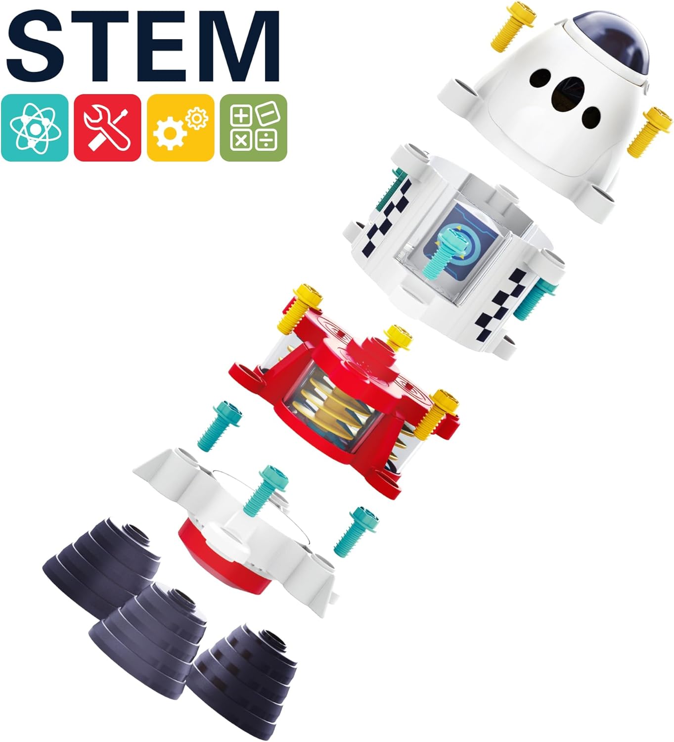 iPlay, iLearn Rocket Space Toys, Kids Spaceship Playset W/Space Shuttle, 2 Astronauts, Educational STEM Take Apart Outer Space Adventure W/Electric Drill, Gift for 3 4 5 6 7 8 Year Old Boy Girl Nirvana Guru