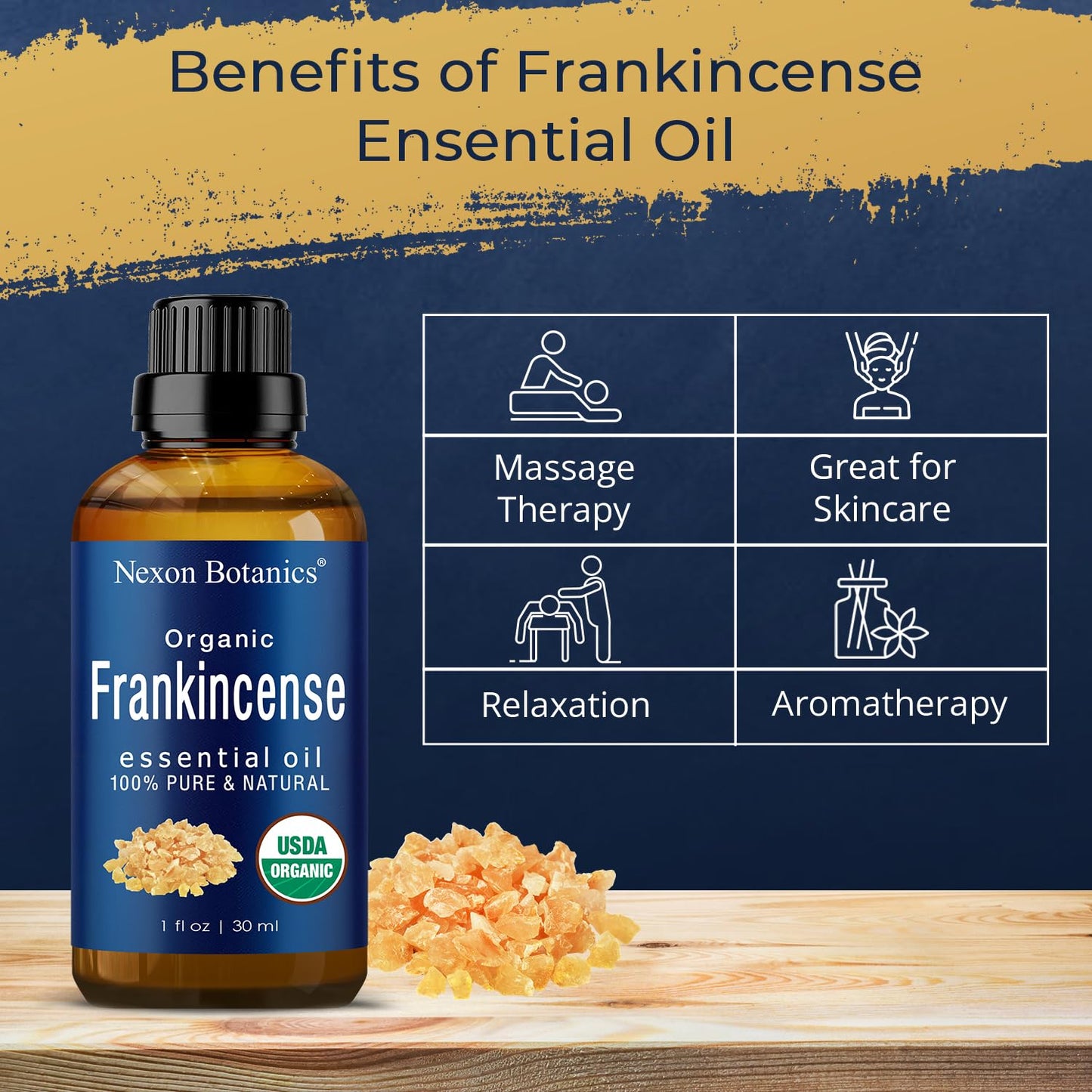 Organic Lavender Essential Oil 30 ml - Pure Natural Oils for Diffuser, Aromatherapy, Skin & Hair Care - Aceite De Lavanda Orgánico - Nexon Botanics - Nirvana Guru