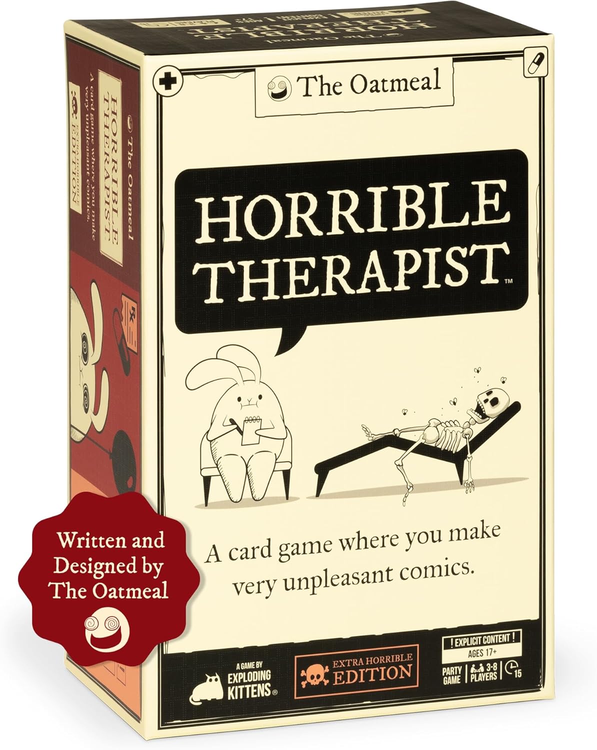 Horrible Therapist: Extra Horrible Edition by Exploding Kittens - A Card Game for 3-8 Players, Ages 17+ - Adult Party Game for Family Night Nirvana Guru