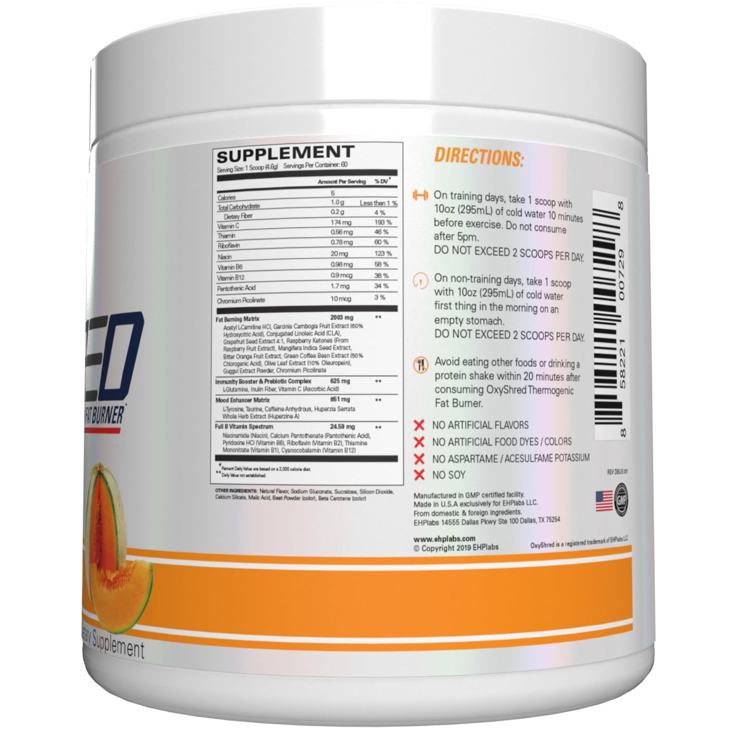 EHP Labs OxyShred Pre Workout Powder - Preworkout Powder with L Glutamine & Acetyl L Carnitine, Energy Boost Drink - Mango, 60 Servings Nirvana Guru