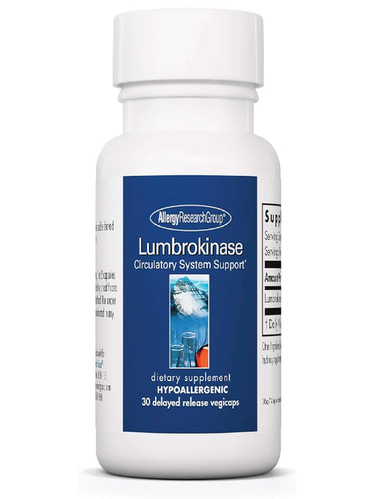 Allergy Research Group Lumbrokinase Supplement - Enzyme for Circulatory System Support, Supports Blood Circulation Already in The Normal Range, Cardiovascular Health - 60 Vegetarian Capsules Nirvana Guru