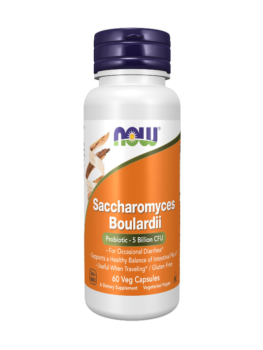 NOW Supplements, Saccharomyces Boulardii, 5 Billion CFU Probiotic, 60 Veg Capsules - Nirvana Guru