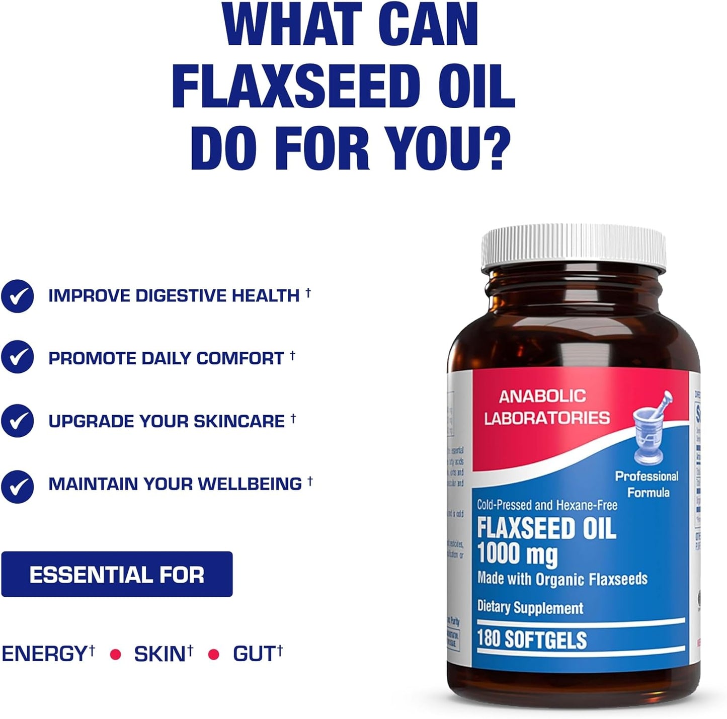 Cold Pressed Organic Flaxseed Oil 1000mg Softgels - Non GMO Organic Flax Seed Oil Rich in Naturally Occurring Omega 3 6 9 for Full Body Benefits - Fish Free Omega 3 Supplement (180 Softgels) Nirvana Guru