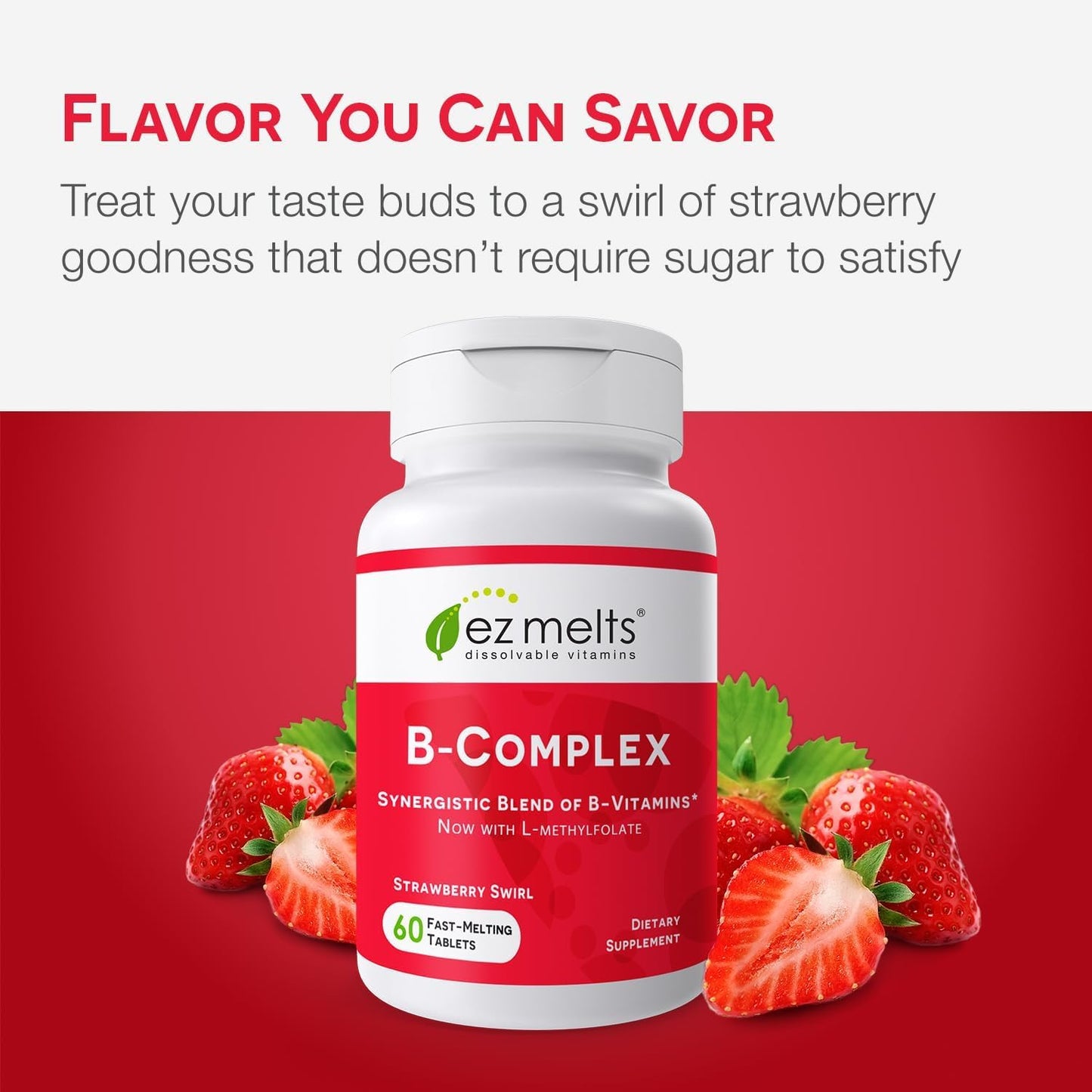 EZ Melts Dissolvable Vitamin B-Complex with Methyl B12 and Methyl Folate, Sugar-Free, 2-Month Supply Nirvana Guru