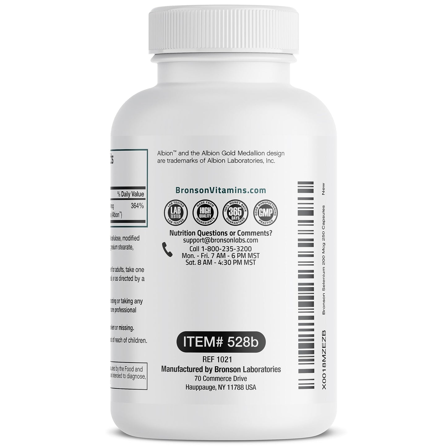 Bronson Selenium 200 mcg – Yeast Free Chelated Amino Acid Complex - Essential Trace Mineral with Superior Absorption, 250 Vegetarian Capsules Nirvana Guru
