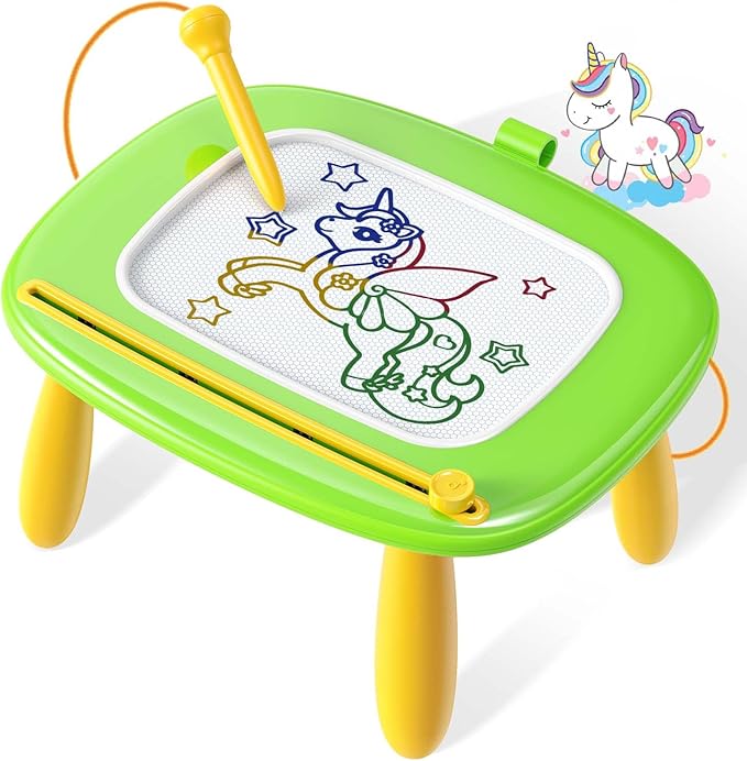 Magnetic Drawing Board, Toddler Girl Toys for 1-2 Year Old, Doodle Board Pad Learning and Educational Kids Toys for 1 2 3 Year Old Baby Girl Birthday Christmas GIF- Pink Nirvana Guru