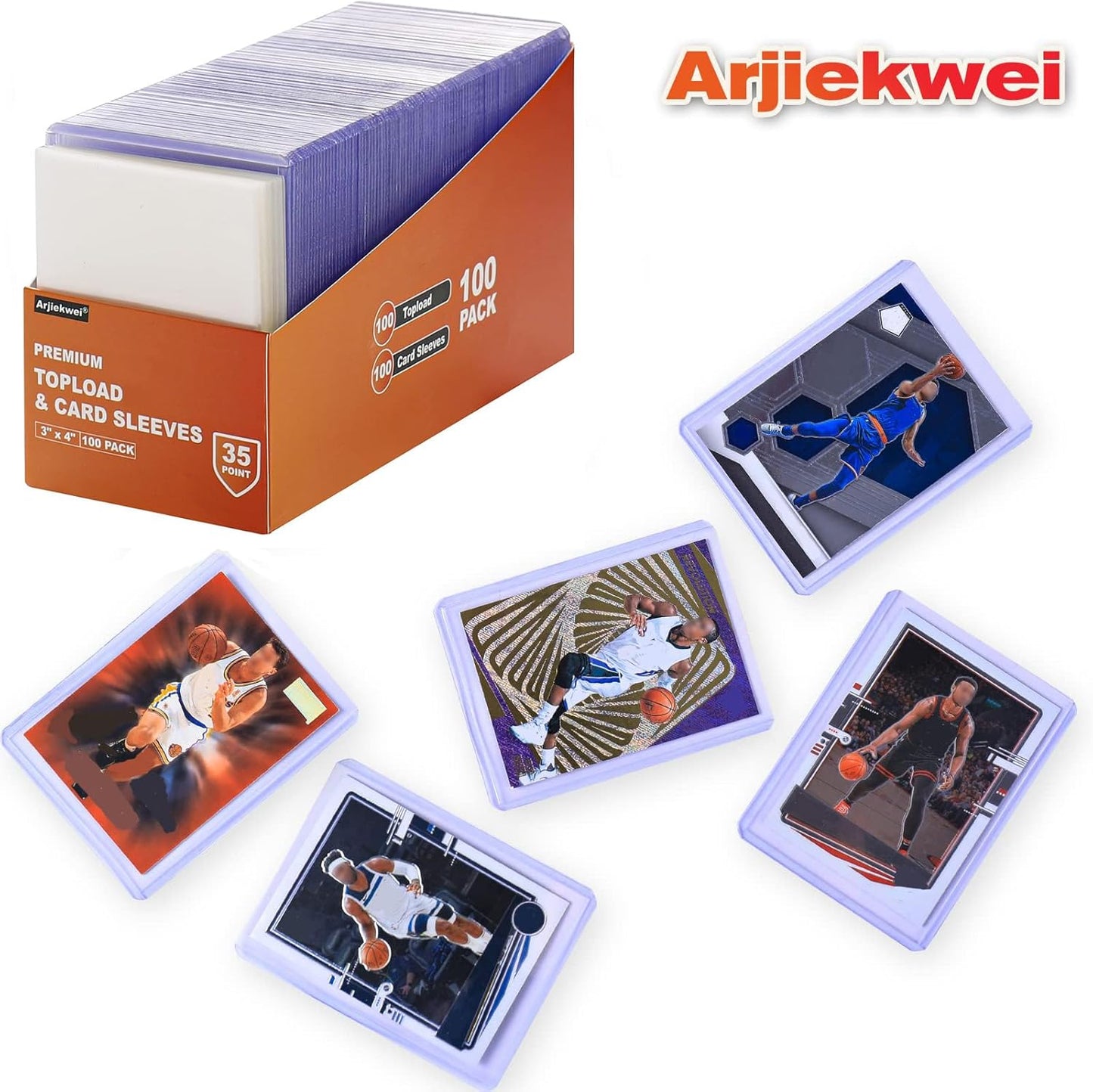 1000 Card Sleeves Top Loaders for Cards, Arjiekwei 3"X4" Baseball Card Protectors Hard Plastic, Premium Toploaders Card Holder for Trading Sports Football Game Card(500 Top Loaders + 500 Card Sleeves) Nirvana Guru