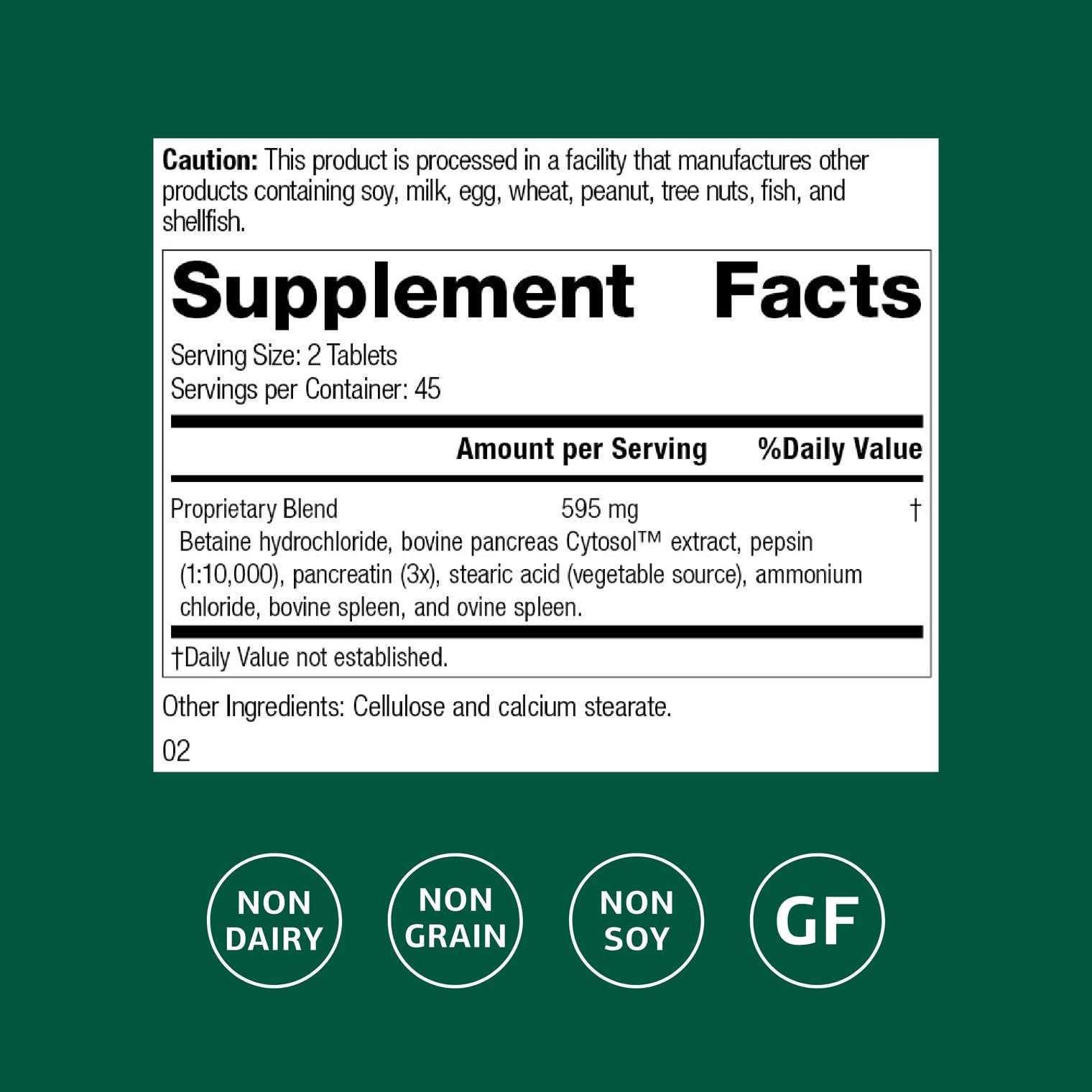 Standard Process Inc. Zypan - Digestive Health Support Supplement - HCI Supplement with Pancreatin, Betaine Hydrochloride & Pepsin - Support Macronutrient Digestion - 330 Tablets Nirvana Guru