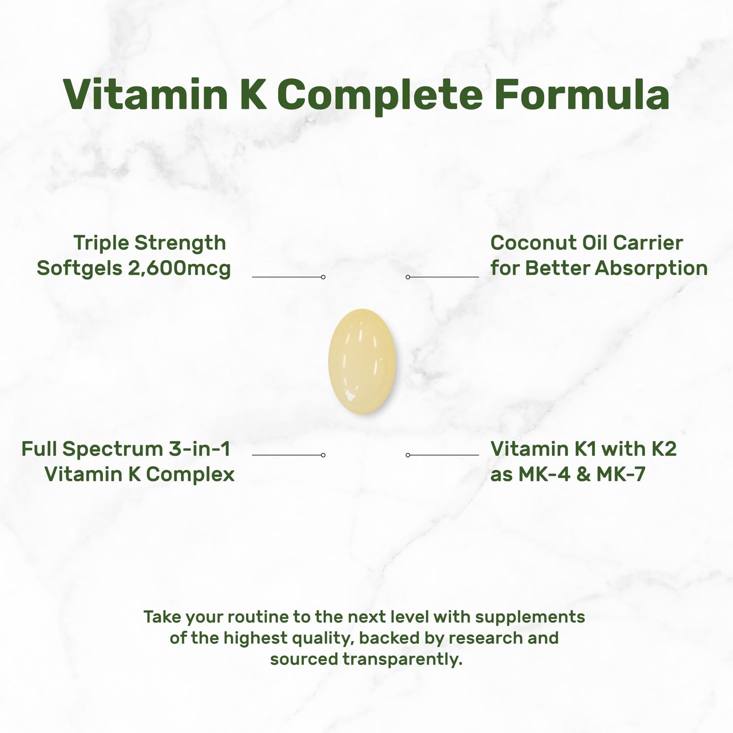 DEAL SUPPLEMENT Vitamin K2 MK-7 200mcg Per Serving, 240 Coconut Oil Softgels | Easily Absorbed Menaquinone-7 Form | Bone, Joint, & Immune Support – Non-GMO Nirvana Guru