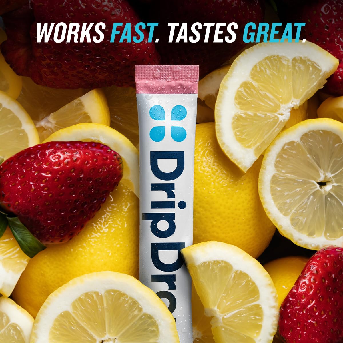 DripDrop Sugar Free Hydration Packets - Zero Classic Variety Pack - Single Serve Electrolytes Powder Drink Mix - Lemon Lime, Watermelon, Peach, Passion Fruit - Non-GMO, Gluten Free, Vegan - 32 Sticks
