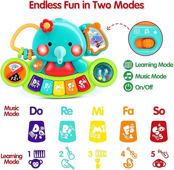 Baby Piano Toy 6 to 12 Months Light Up Music Baby Toys for 0 6 9 12 18 Months Early Learning Educational Piano Keyboard Infant Babies Girl Toy 1 Year Old Boy Girls Gift nirvanaguru