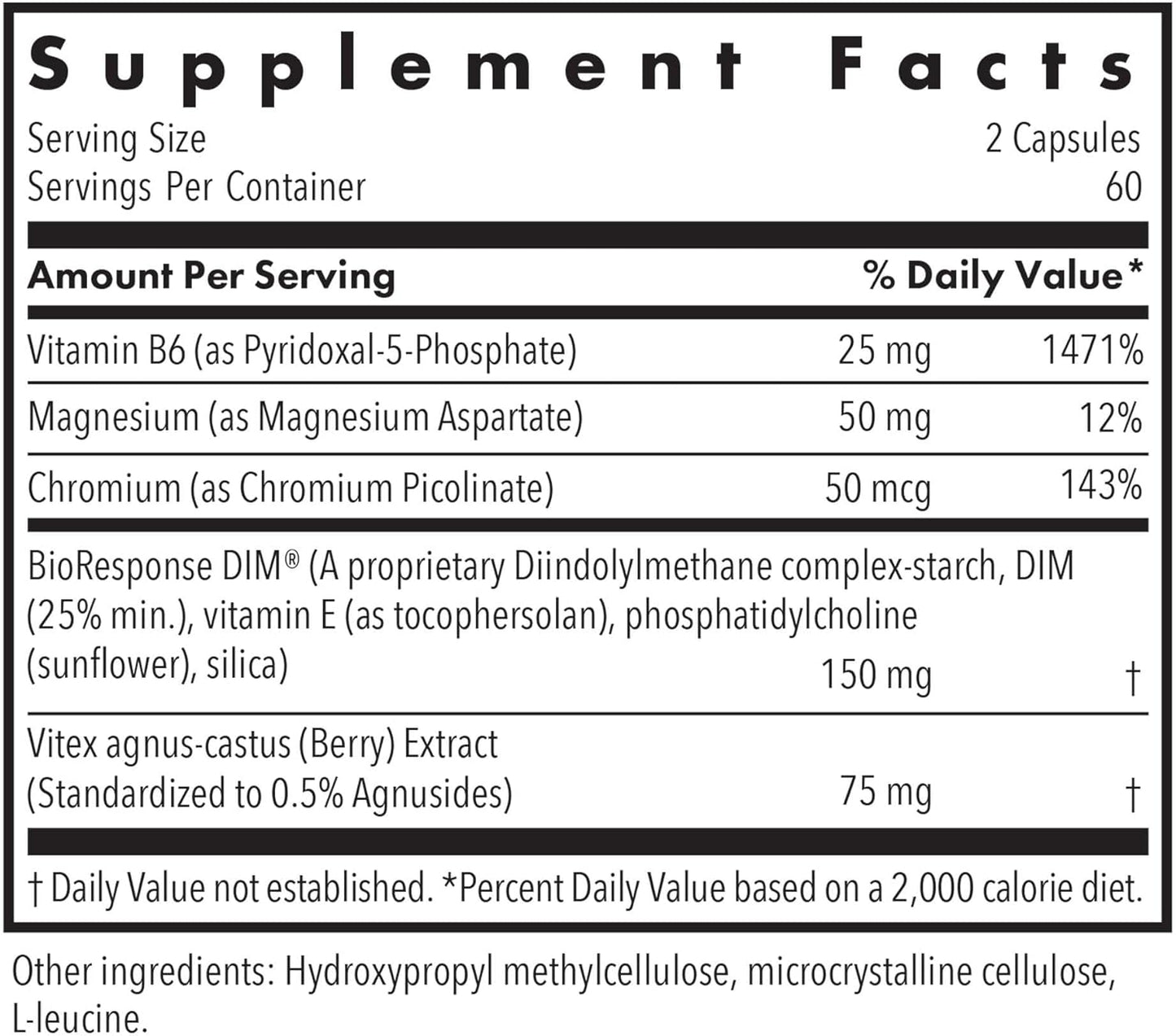 Allergy Research Group DIM Vitex Supplement - Supports Healthy Hormone Balance & Menstrual Cycle, PMS Formula, Vitamin B6, Hypoallergenic, Vegetarian Capsules, Soy-Free - 120 Count Nirvana Guru