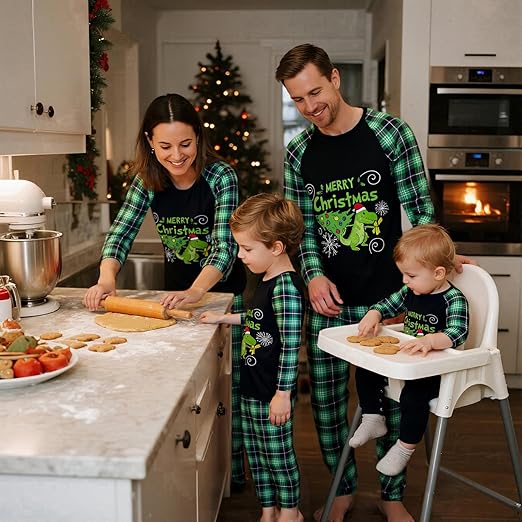 Matching Christmas Pajamas for Family Cute Printed Xmas Pajamas Set Holiday Family Sleepwear Sets for Womens Couples nirvanaguru