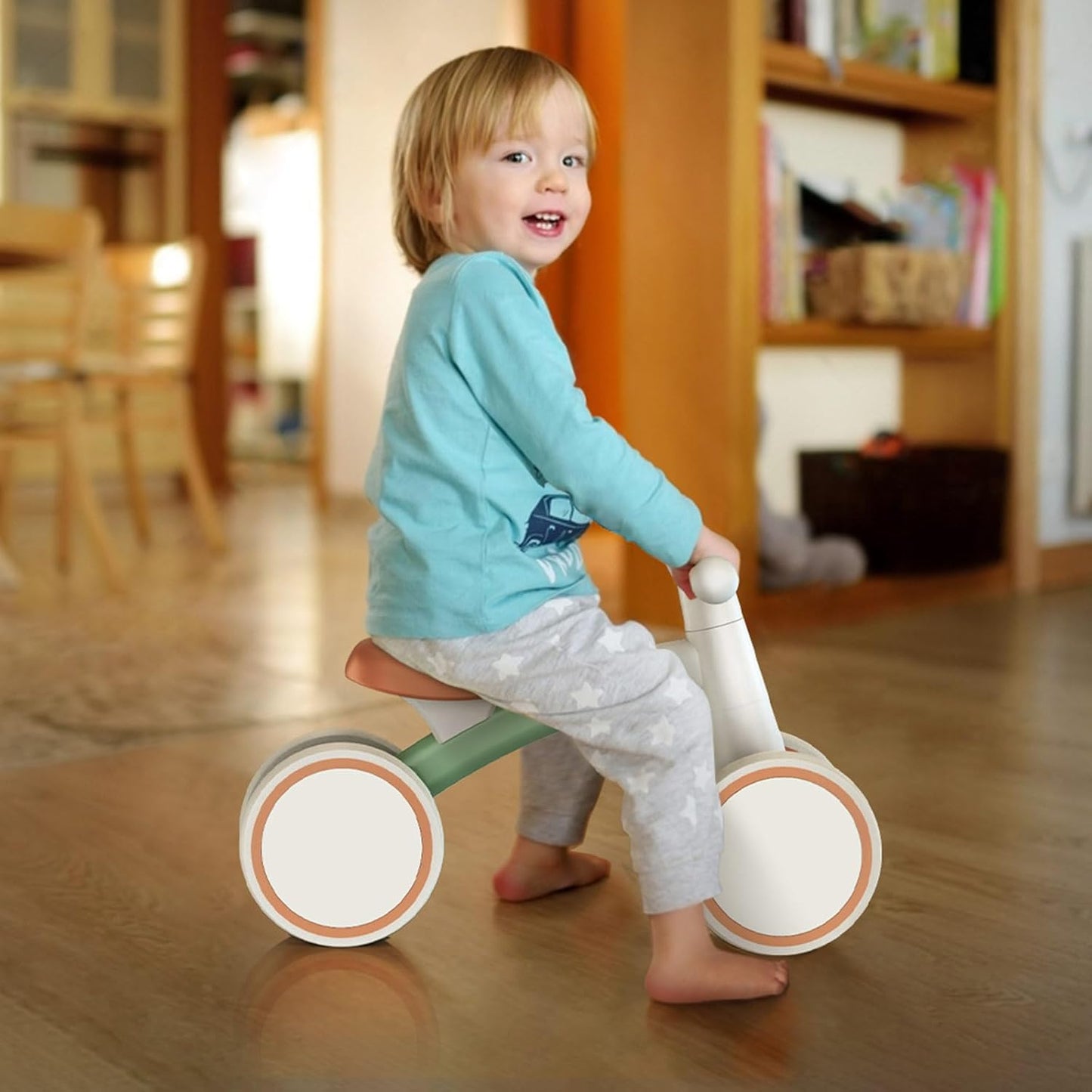 SEREED Baby Balance Bike for 1 Year Old Boys Girls 12-24 Month Toddler Balance Bike, 4 Wheels Toddler First Bike, First Birthday Gifts Nirvana Guru