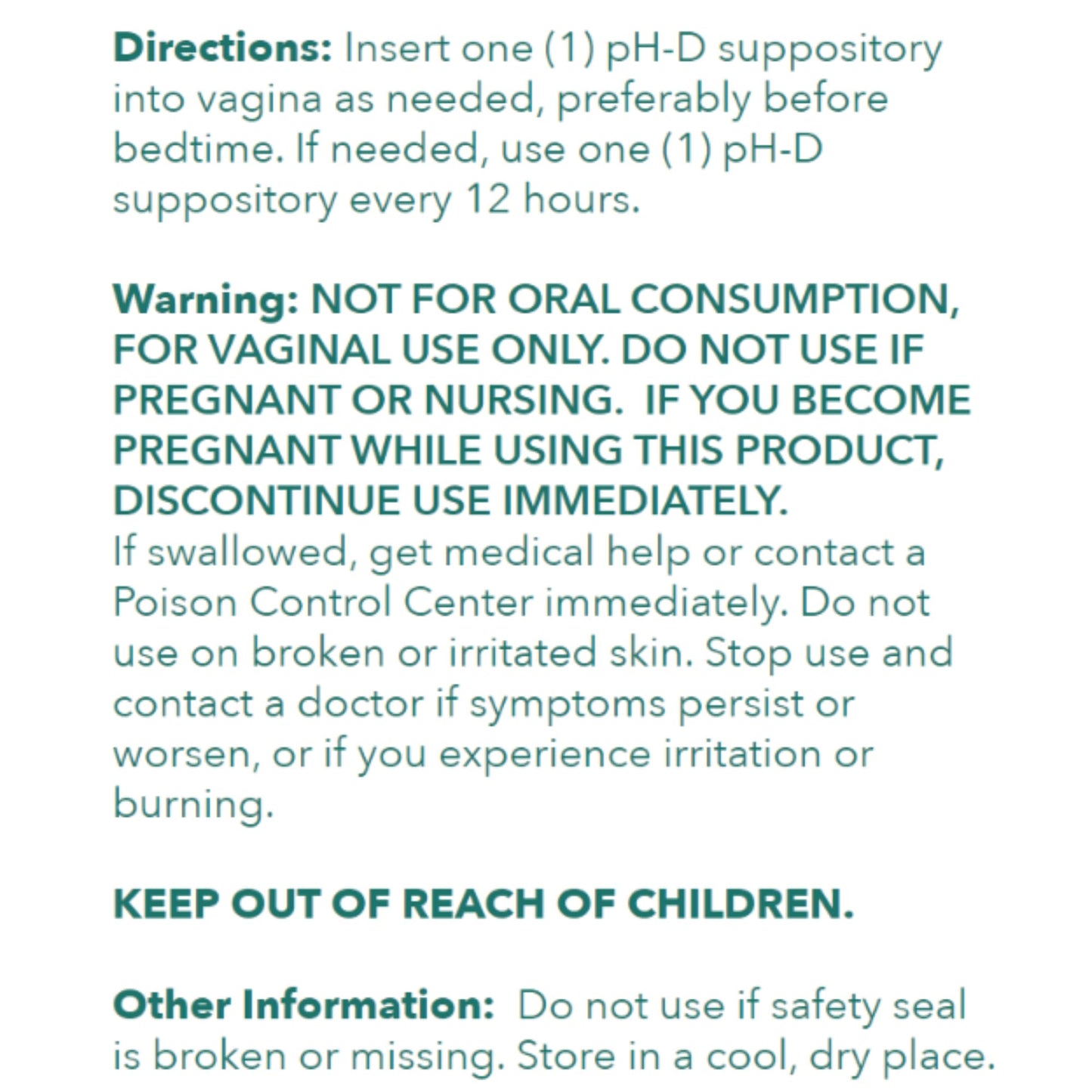 pH-D Feminine Health - 600 mg Boric Acid Suppositories - Woman Owned - for Vaginal Odor Use - 72 count