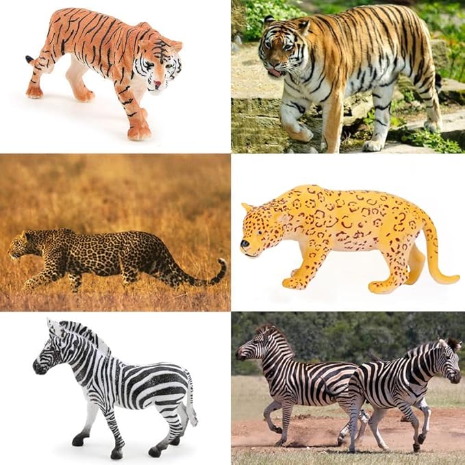 BOLZRA Safari Animals Figures Toys, Realistic Jumbo Wild Zoo Animal Figurines Plastic African Jungle Animals Playset for Kids Toddlers, 14 Piece Gift Set nirvanaguru