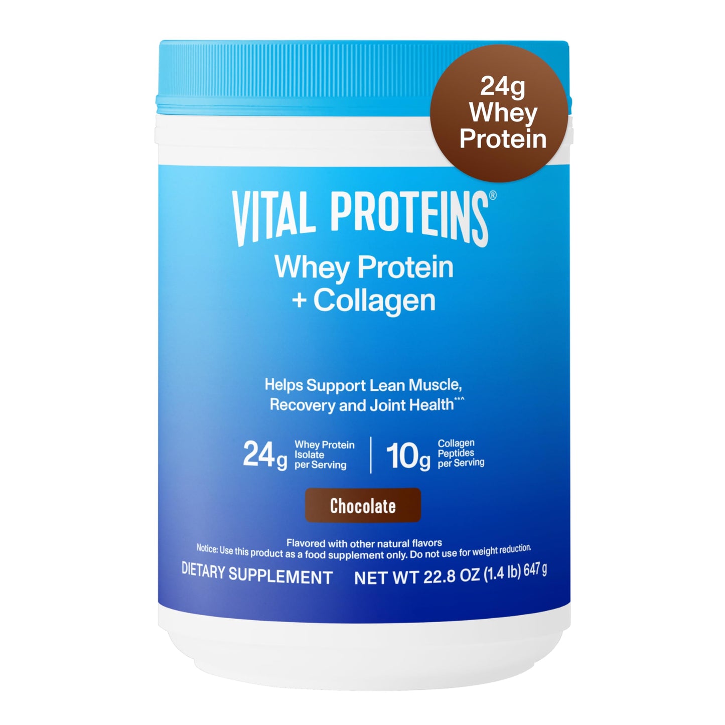 Vital Proteins Whey Protein Powder+ Collagen Peptides, 24g Protein Supporting Recovery & Joint Health, with Vitamin C, About 16 Servings - Vanilla 21.7oz - Nirvana Guru
