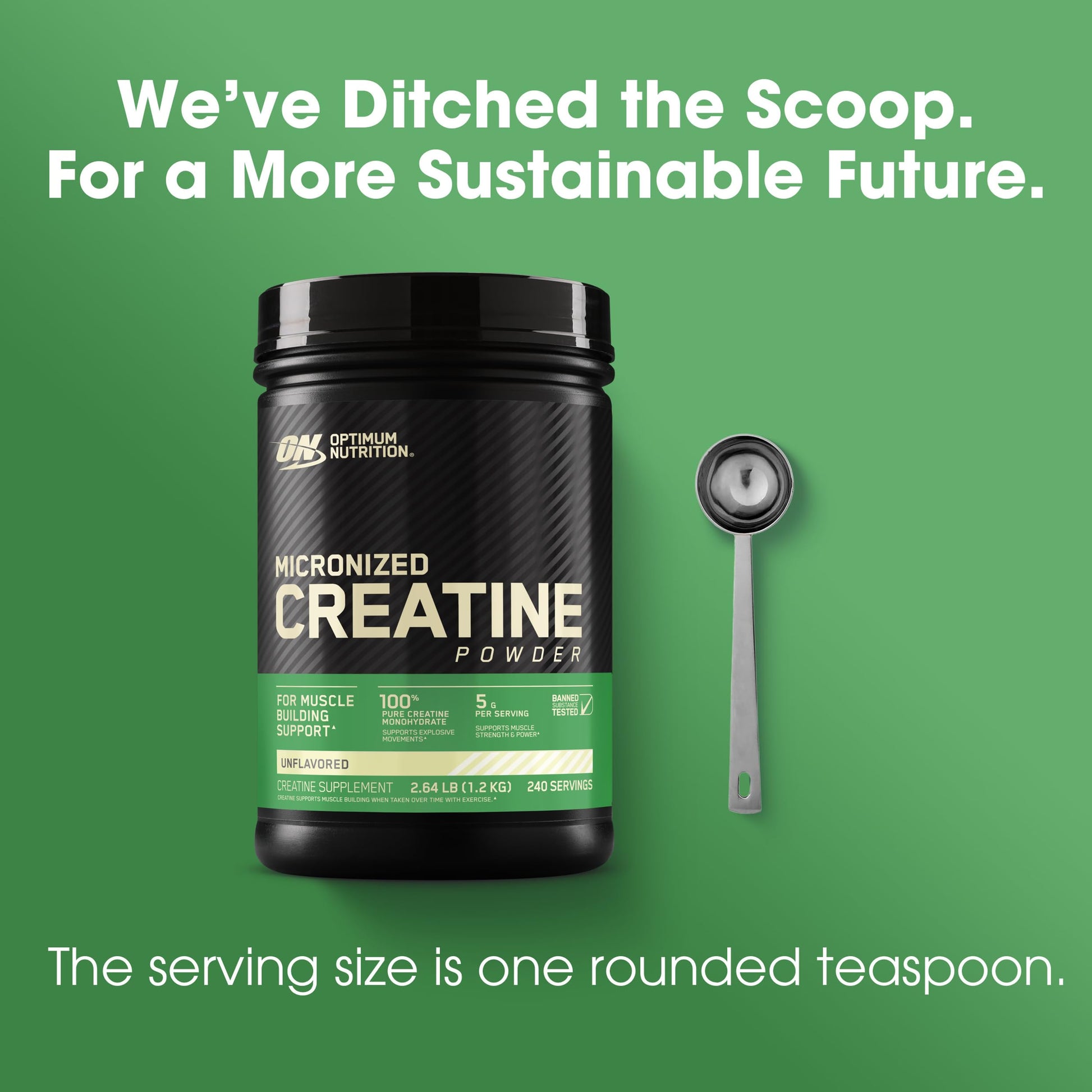 Optimum Nutrition Micronized Creatine Monohydrate Powder, Unflavored, 120 Servings, 600 Grams (Packaging May Vary) Nirvana Guru